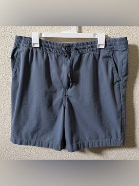 Patagonia Men’s Large Nomader Blue Volley Shorts Drawstring Waist Organic Cotton